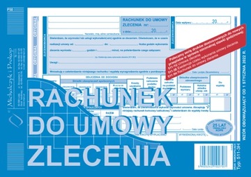RACHUNEK DO UMOWY ZLECENIA A5 511-3H