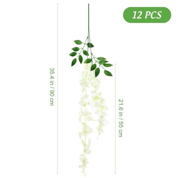 12 ИСКУССТВЕННЫХ ИЗДЕЛИЙ ВИСТЕРИ ДЛЯ СВАДЬБЫ И УКРАШЕНИЯ ДОМА