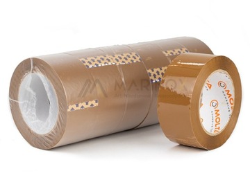 TAŚMA Pakowa MOLTA 48x132y - BRĄZ Solvent - 6 szt
