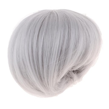 1/3 BJD Fashion Doll Wigs DIY Short Hair Silver