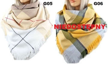 ЧЕРНО-БЕЛЫЙ ШАРФ В КЛЕТКУ, ШАРФ ПОЛЬСКОГО ПРОИЗВОДСТВА