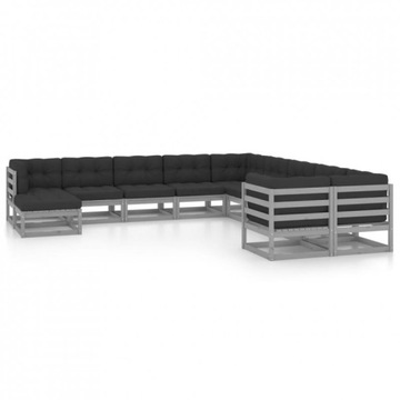 KOMPLET MEBLI OGRODOWYCH DREWNIANYCH Sofa Kanapa