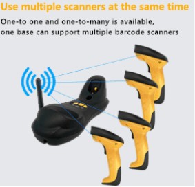 Беспроводной сканер радиокодов 1D 2D USB+RS232