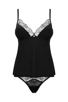 Obsessive Top i figi Bella Rou czarne XS/S