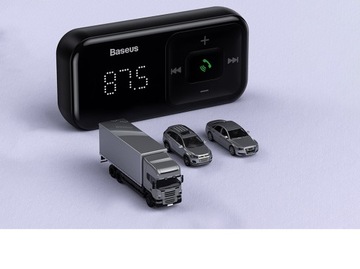 BASEUS TRANSMITER FM BLUETOOTH ŁADOWARKA SAMOCHODOWA 2x USB AUX SD 2.1A