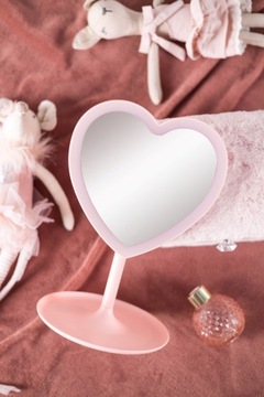 InnoGIO GIOperfect Pink Heart LED косметическое зеркало