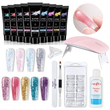 FLEXY GEL POLY AKRYLOŻEL ZESTAW DUŻY 100PC FORM
