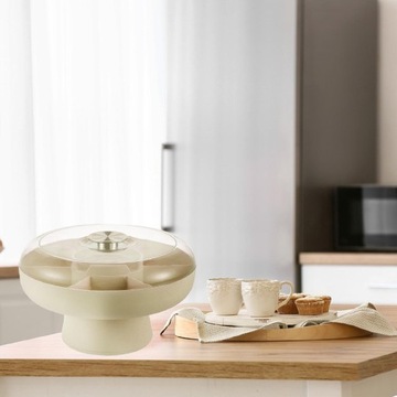 Фруктовая тарелка Декоративный поднос для деликатесов с разделенным сервировочным отделением, белый