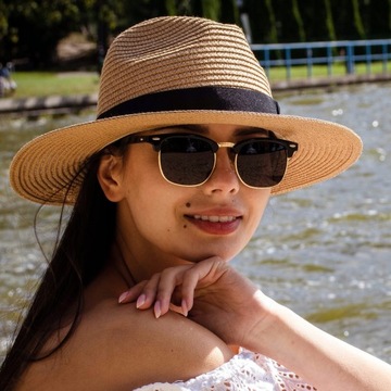 КЛАССИЧЕСКАЯ СОЛОМНАЯ ЖЕНСКАЯ МУЖСКАЯ ПЛЯЖНАЯ ШЛЯПА ПАНАМА НА ЛЕТНЯЯ БЕЖЕВАЯ МОДА