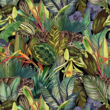 TAPETA JUNGLE TROPIKALNA KOLOROWA DŻUNGLA 5404al