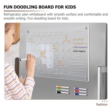 НАБОР АКРИЛОВОЙ ДОСКИ МАГНИТНЫЙ ПЛАНИРОВЩИК ДЛЯ ХОЛОДИЛЬНИКА