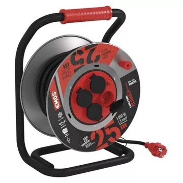 EMOS P084254 Przedłużacz bębnowy ogrodowy 25m/4 gn