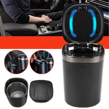 АВТОПЕПЕЛЬНИЦА СВЕТОДИОДНАЯ КОРЗИНА ВМЕСТО КРУЖКИ УНИВЕРСАЛЬНАЯ