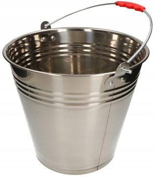 Wiadro poj. 12l stalowe wiaderko inox