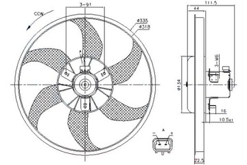 NISSENS VENTILÁTOR CHLADIČŮ OPEL ADAM CORSA D C