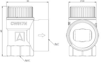 ZAWÓR BEZPIECZEŃSTWA DO C.O. MS 3,0 bar GW 3/4
