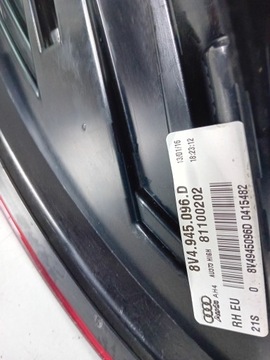 AUDI A3 8V4 SPORTBACK SVĚTLA ZADNÍ KOMPLET EU