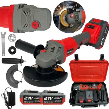 Kątówka Szlifierka Kątowa Akumulatorowa 125Mm 3000W Mocna 2X4.0Ah kontrola