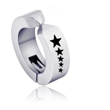 СЕРЬГА без пирсинга КЛИП, дизайн СТАЛ316Л