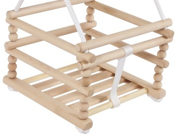 HUŚTAWKA DLA DZIECI DO DOMU OGRODU POKOJU DREWNIANE MOCNE SIEDZIEKO VELVET