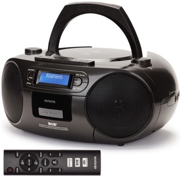 BOOMBOX RADIOODTWARZACZ BLUETOOTH DAB+ MAGNETOFON PILOT AIWA BBTC-660DAB/BK