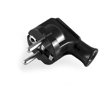 Wtyczka kątowa WT-35-2 16A Elgotech czarna