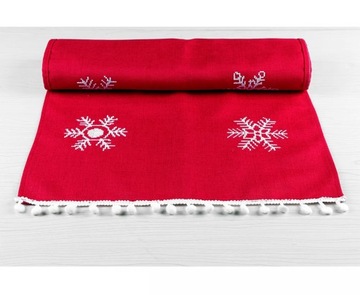 РОЖДЕСТВЕНСКИЙ СТОЛ 38х182см ЛЬНЯНАЯ ВЫШИВКА B2