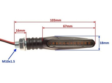 Светодиодные индикаторы YAMAHA SUZUKI HONDA допуск KPL 2 шт.