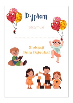 Dyplom A4 na Dzień Dziecka