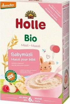 HOLLE BIO KASZKA MUSLI MALINA JABŁKO BANAN DEMETR