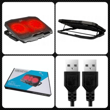 ОХЛАЖДАЮЩАЯ ПОДСТАВКА ДЛЯ КОМПЬЮТЕРА ВЕНТИЛЯТОР ДЛЯ НОУТБУКА RGB 12–17 ДЮЙМОВ