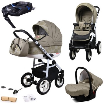 Wózek 4w1 dziecięcy BabyLux Alu Way + baza Isofix