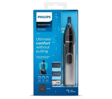 Philips NT3650/16 Триммер для носа и ушей На батарейках 2 насадки для бровей