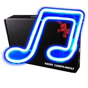 Neon led na ścianę znak neonowy USB muzyczny Nuta