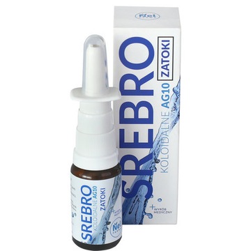 SREBRO KOLOIDALNE AG10 15ml SPRAY do NOSA zatoki