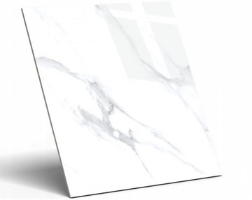 PŁYTKI BIAŁY MARMUR CZARNA NIĆ ŻYŁKA MARMOLI POLISHED 60x60 GAT I