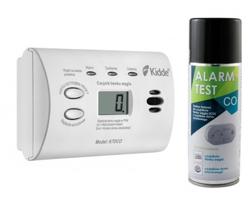 Czujnik czadu z LCD Kidde K7DCO Gaz Testowy
