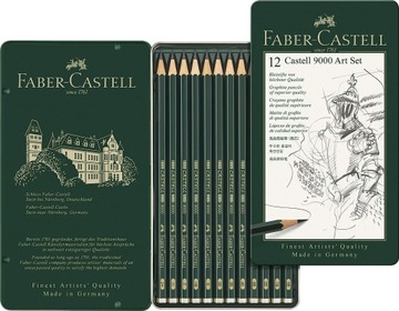 ZESTAW OŁÓWKÓW Faber-Castell F119065 12X OŁÓWKI SZKICOWANIE RÓŻNE GRUBOŚCI