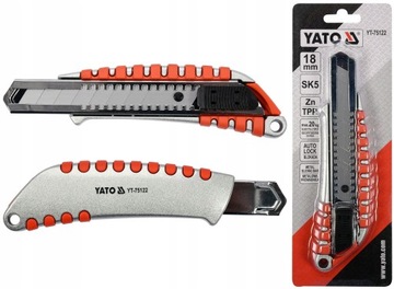 НОЖ ЯТО С ЛОМАТЫМ ЛЕЗВИЕМ ОБОЙНЫЙ НОЖ 18 ММ СЛОМАЮЩИЙСЯ ЛЕЗВИЕ YT-75122