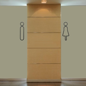2 знака для туалета, маркировка настенных дверей
