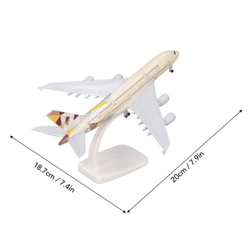 Имитация модели пассажирского самолета из металлического сплава, литая модель самолета, украшение