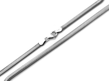 Srebrny łańcuszek 925 klasyczna linka żmijka szeroki 4.4mm r50 na prezent