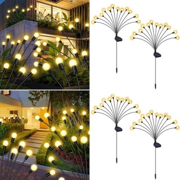 4 szt solarne światła firefly lampy ogrodowe 10LED