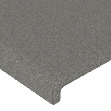 vidaXL Изголовье кровати со светодиодной подсветкой темно-серое, 180x5x78/88 см, ткань