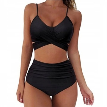wysoki Stan STRÓJ KĄPIELOWY KOSTIUM BIKINI 4XL