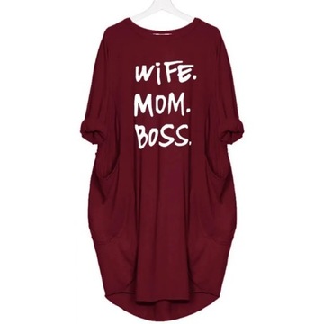 Fashion T-Shirt Dress For Women O-Neck Cotton