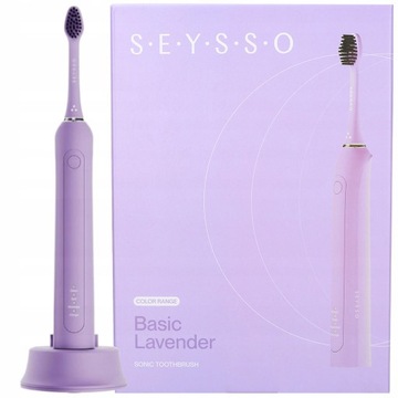 Szczoteczka soniczna do zębów Seysso Color Basic fioletowa końcówki lawenda