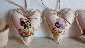 БОЛЬШИЕ ХЛОПКОВЫЕ СЕРДЕЧКИ, РУЗЫ, ВЫРЕЗКИ, НАБОР 3 шт.