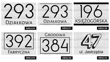 АДРЕСНАЯ ДОСКА ПВХ 32x21 НОМЕР ДОМА Множество дизайнов