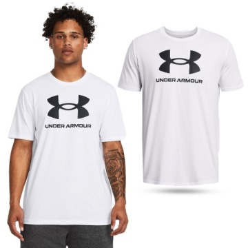 KOSZULKA MĘSKA UNDER ARMOUR T-SHIRT SZYBKOSCHNĄCA BAWEŁNA SPORT 1382911-100